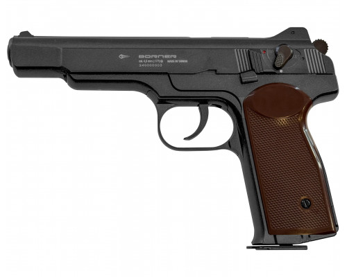 Пневматический пистолет Borner APS Blowback Black, кал. 4,5 мм (Стечкина)