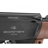 Винтовка пневматическая мультикомпрессионная Borner Flex Shot Multi-Pump, Brown кал. 4,5 мм (пластик, 3 Дж)