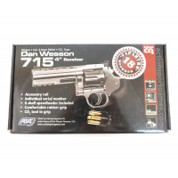 Пневматический револьвер ASG Dan Wesson 715-4 Silver (пулевой) Пневматический револьвер ASG Dan Wesson 715-4 Silver (пулевой)